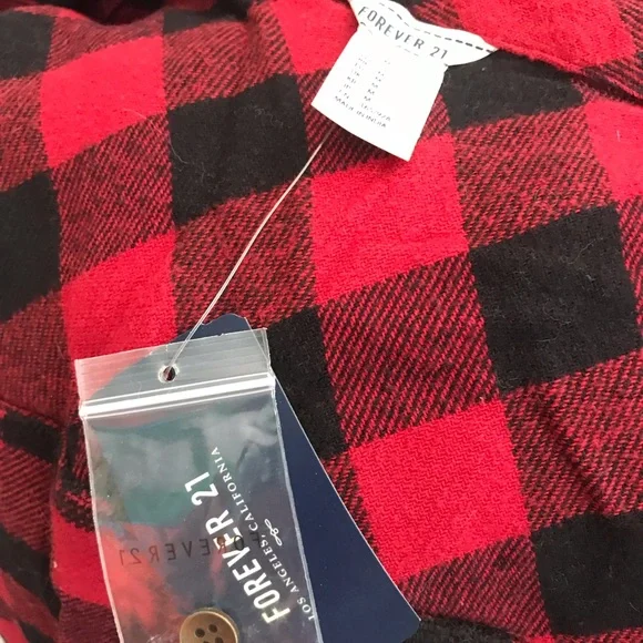 Forever 21 Red/Black Long Cárdigan - Picture 6 of 9